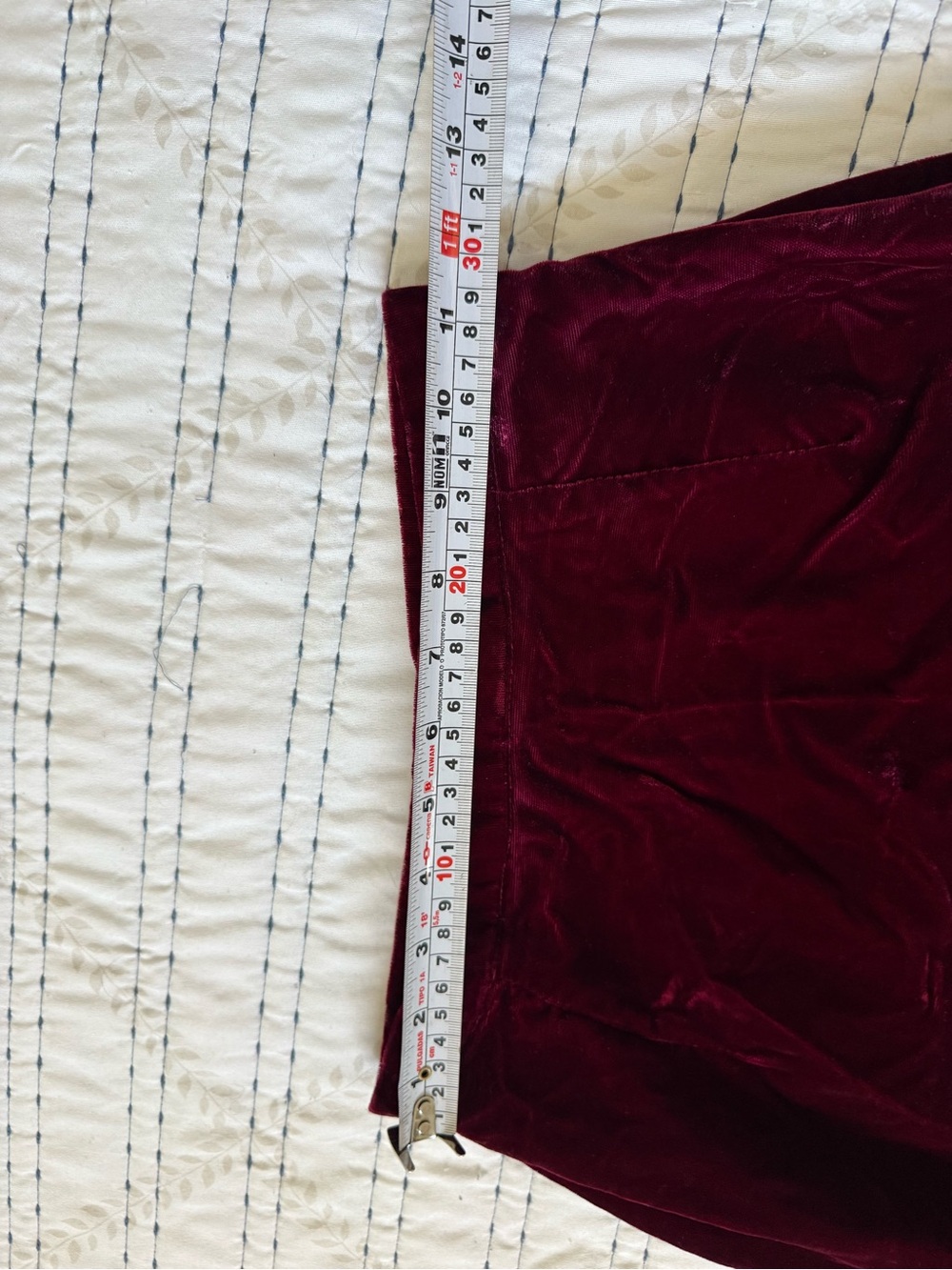 Vintage Alex Colman Burgundy Velvet Maxi Skirt Side Slit Whimsy Goth Y2K Size XS - Picture 9 of 9